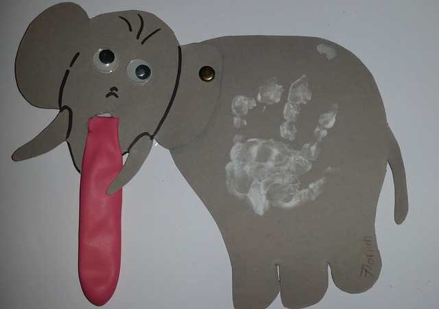 Der Hand/Fuß Abdruck Elefant- eine Erinnerung fürs Leben und auch ein tolles Geschenk für die Famile