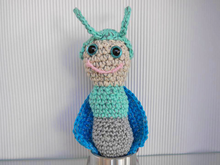 Blitzi Glühwürmchen Häkelanleitung - mit Reflektionsgarn - Sicherheit für Kinder