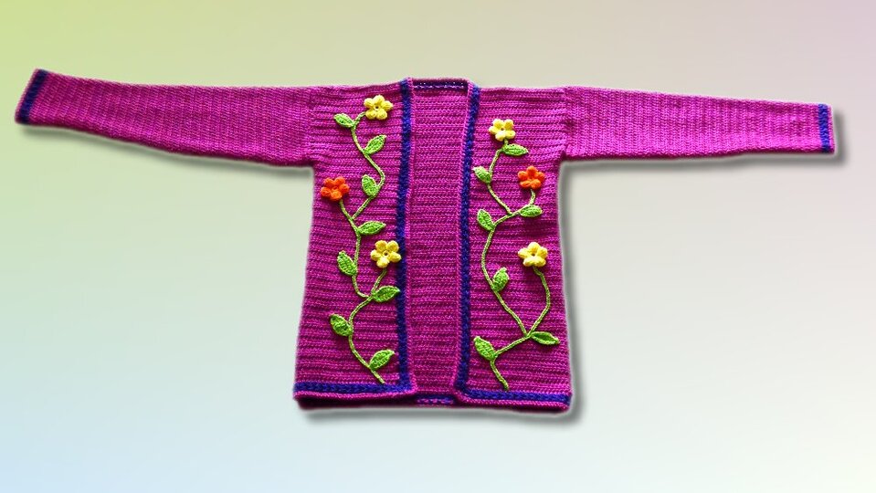 Jacke Blumenkind - Gr 92-134 - Häkelanleitung