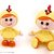 116 Crochet Pattern - Girl doll in a chicken outfit - Amigurumi PDF file by Stelmakhova Cp