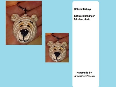Schlüsselanhänger Bärchen "Arvin" - Häkelanleitung