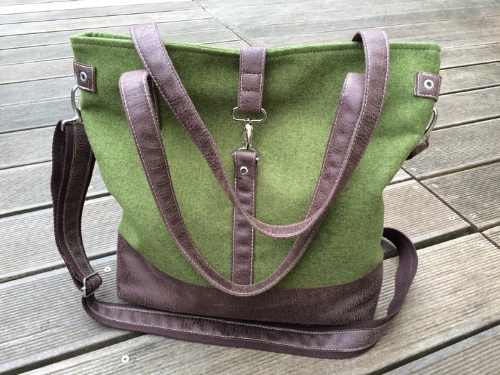 Nähanleitung und Schnittmuster: Schultertasche Hanna