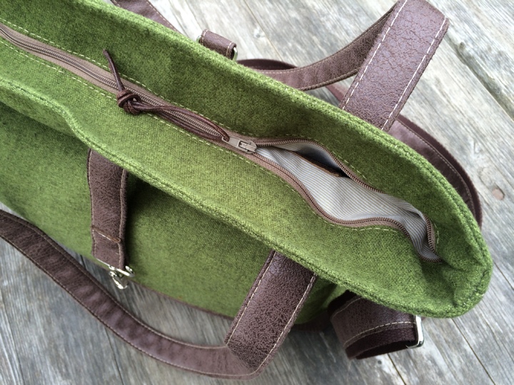 Nähanleitung und Schnittmuster: Schultertasche Hanna