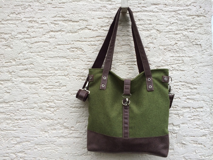Nähanleitung und Schnittmuster: Schultertasche Hanna