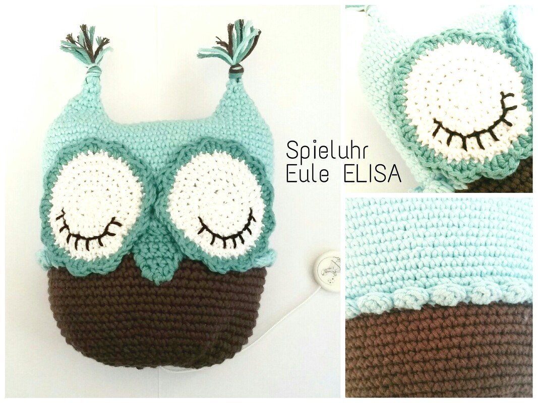 Häkelanleitung Spieluhr Kissen Eule Elisa