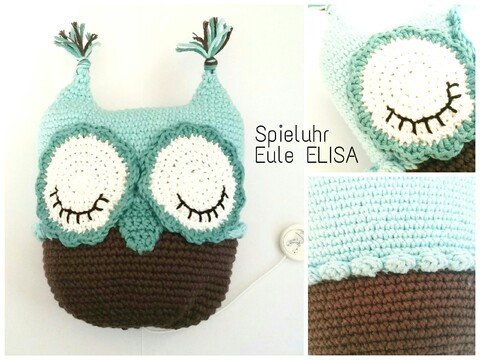 Häkelanleitung Spieluhr Kissen Eule Elisa