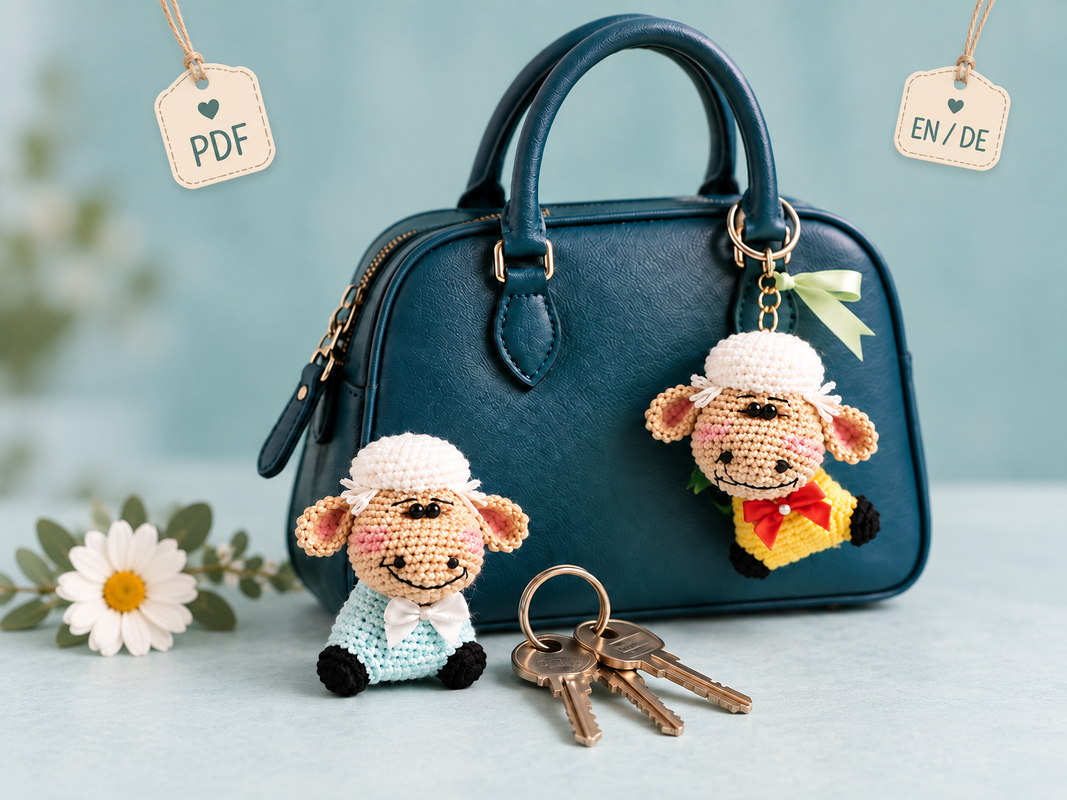 Crochet Pattern Sheep Bag Charm