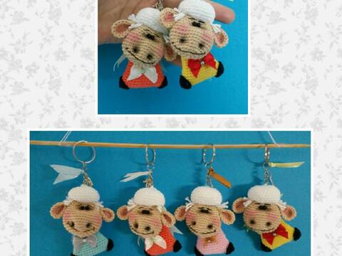 Anleitung Taschenbaumler Schaf 8 cm Groß