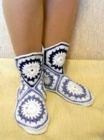 Home Crochet Boots
