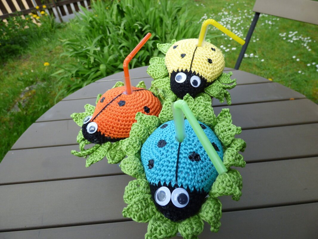 Häkelanleitung - Strohhalmtier Marienkäfer - Bild 3