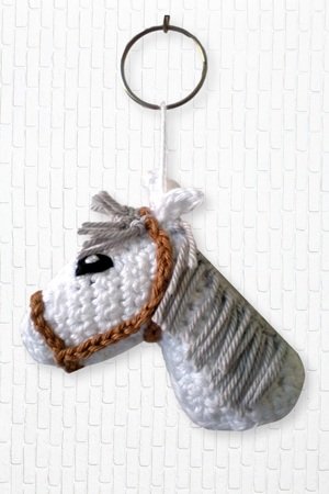Keychain crochet horse