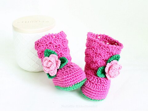 Babystiefel "Rose garden", Gr. 0-12 M.