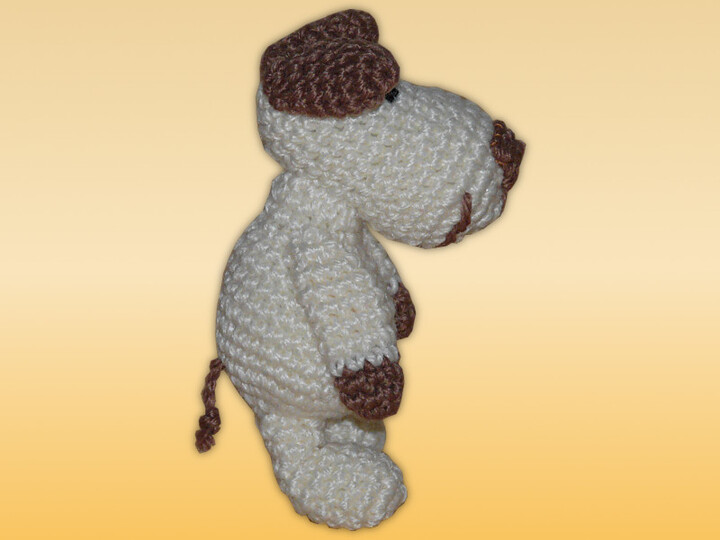 Häkelanleitung Schlüsselanhänger oder Taschenbaumler kleiner Hund