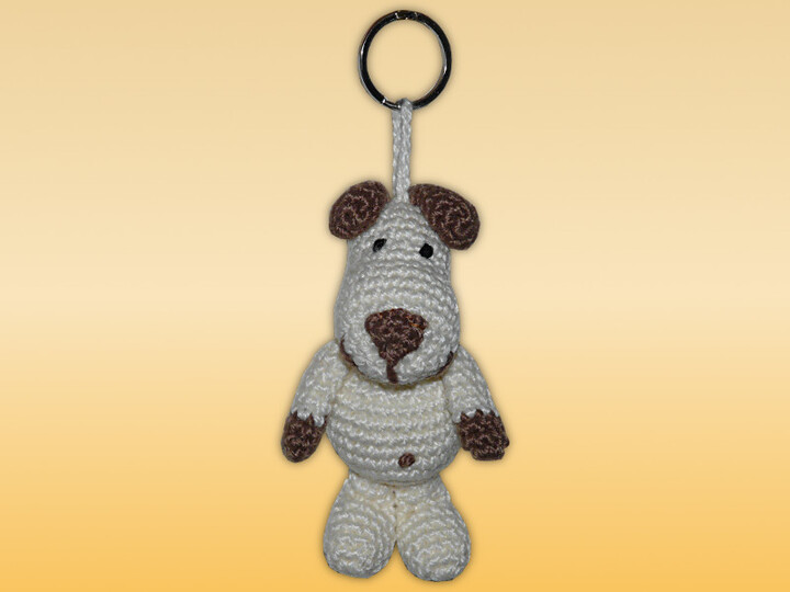 Häkelanleitung Schlüsselanhänger oder Taschenbaumler kleiner Hund