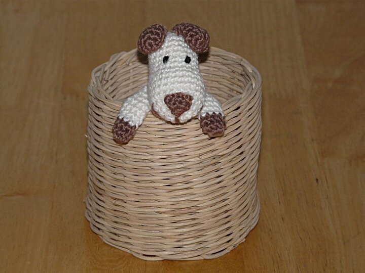 Häkelanleitung Schlüsselanhänger oder Taschenbaumler kleiner Hund