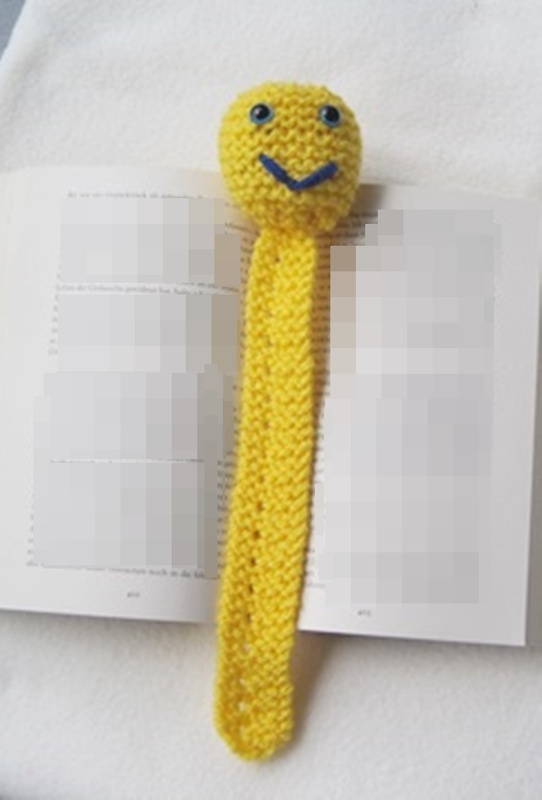 Strickanleitung Lesezeichen Smilie, schnell und einfach!