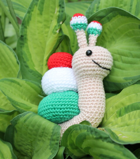 Fussballfan Schnecke Häkelanleitung