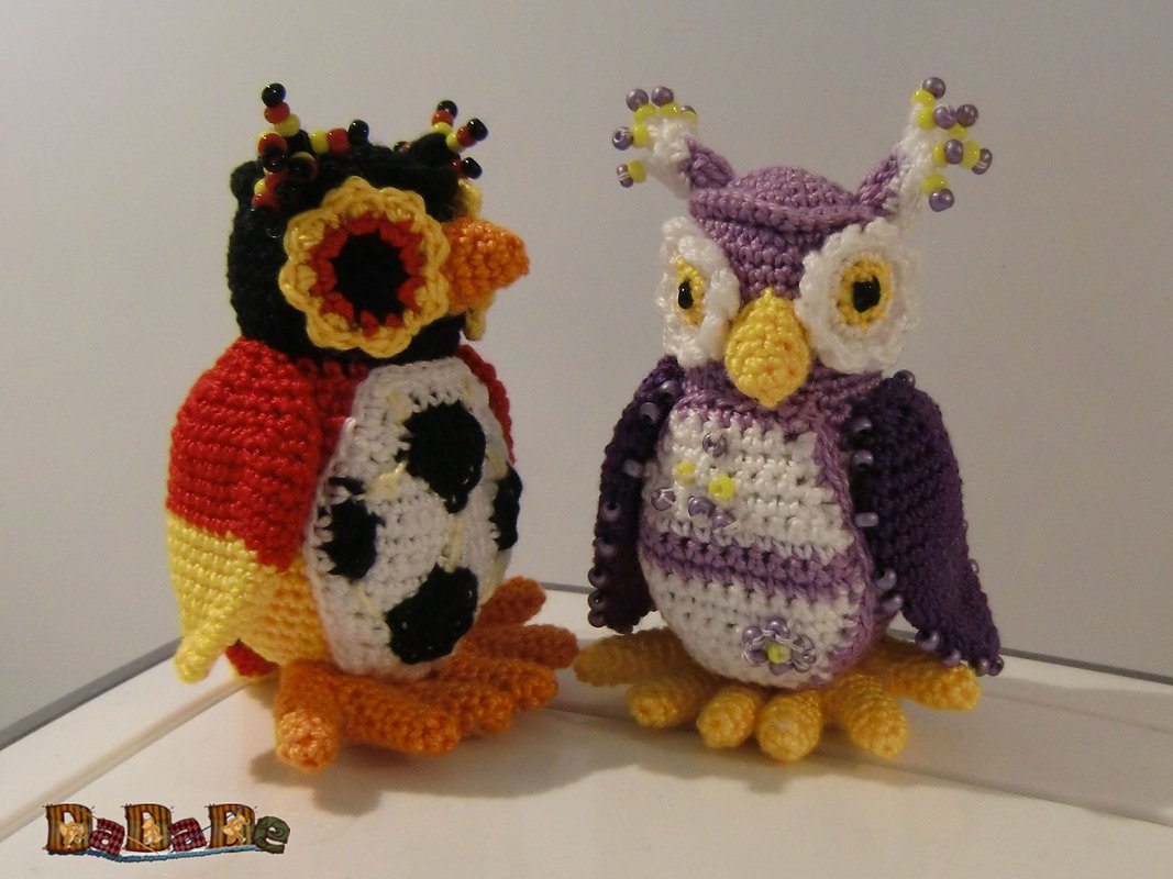 Kuscheltier + Schlüsselanhänger Eule, mit Chip-Tasche, von DaDaDe