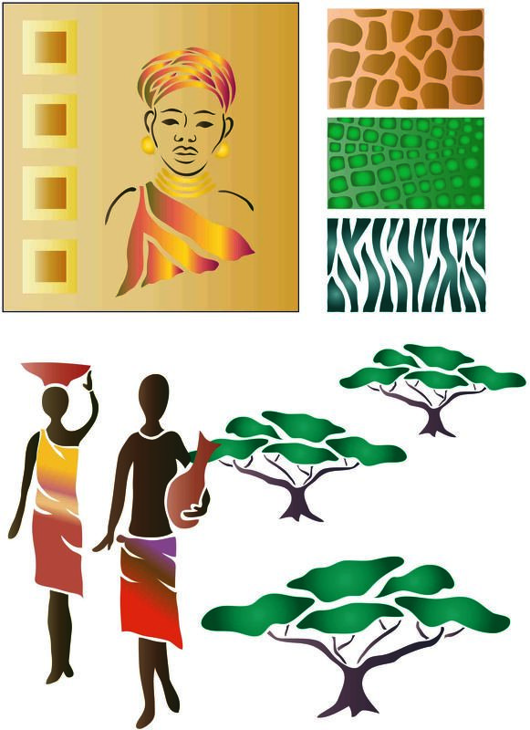 Schablonenmotive Afrika - Bild 4