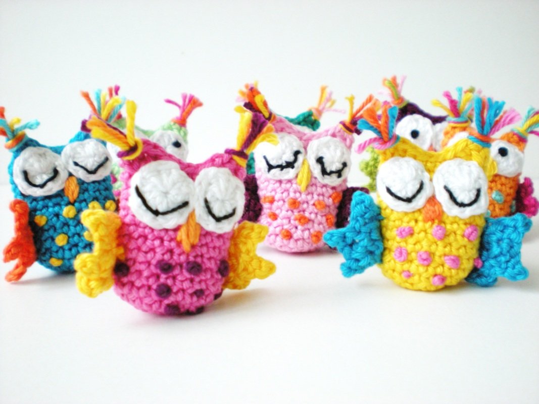 Eulen im Miniformat  Häkelanleitung