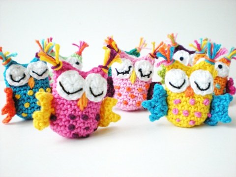 Eulen im Miniformat  Häkelanleitung