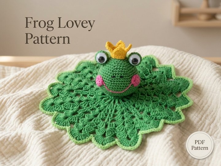 Häkelanleitung – Schnuffeltuch Frosch