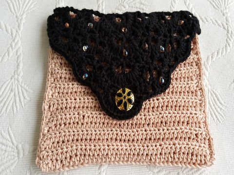 Häkelanleitung Tablet Hülle, Laptop-Tasche,Clutch Business Kollektion No.1