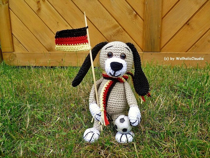 Häkelanleitung Amigurumi - Deutschland - Hund - WM