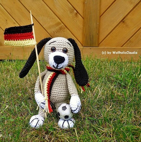 Häkelanleitung Amigurumi - Deutschland - Hund - WM