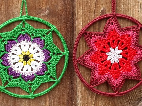 Häkelanleitung für Mandalas in 2 Versionen