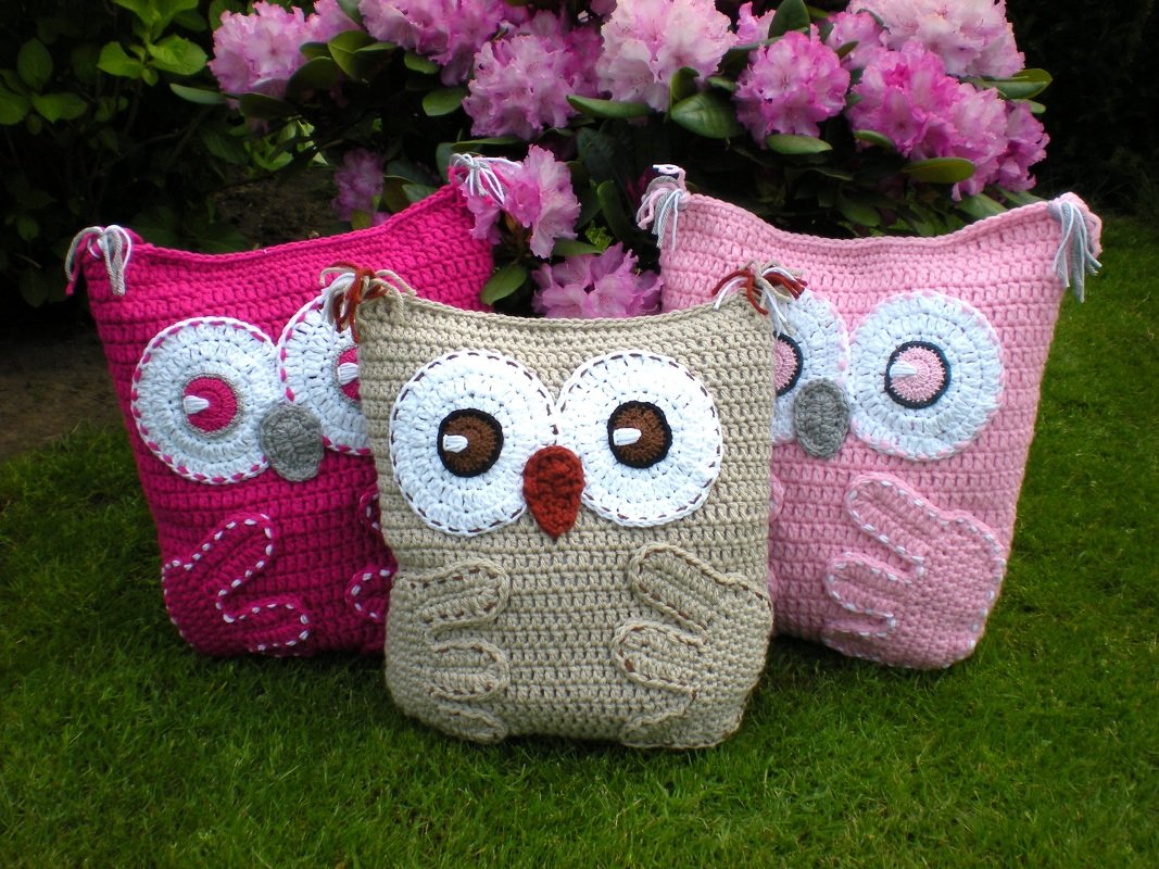 Owl Pillow Cushion Crochet Pattern