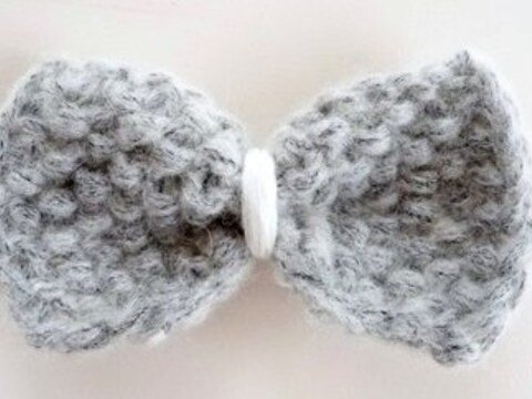 Strickanleitung - Applikation Strickschleife - Grobstrick - Wollreste - A14