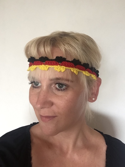 Häkelanleitung 3 coole EM-Haarbänder 