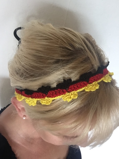 Häkelanleitung 3 coole EM-Haarbänder 