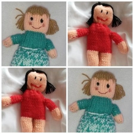 Strickanleitung für 2 Puppen- Olga und Karla auch für Anfänger 