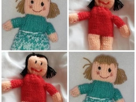 Strickanleitung für 2 Puppen- Olga und Karla auch für Anfänger 