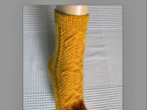 Sockenmuster "Sonnenstrahl" Gr.32-43, gestrickt