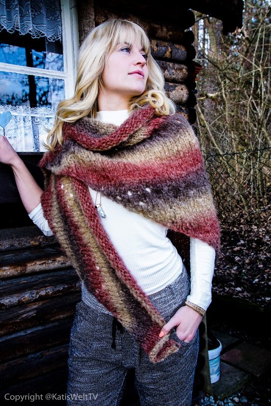 Tuch Stricken - Dreiecktuch - Strickanleitung - Bild 4