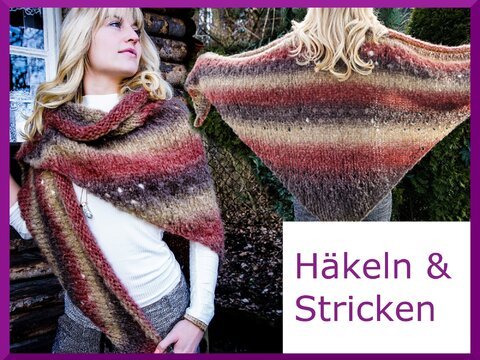 Tuch Stricken - Dreiecktuch - Strickanleitung