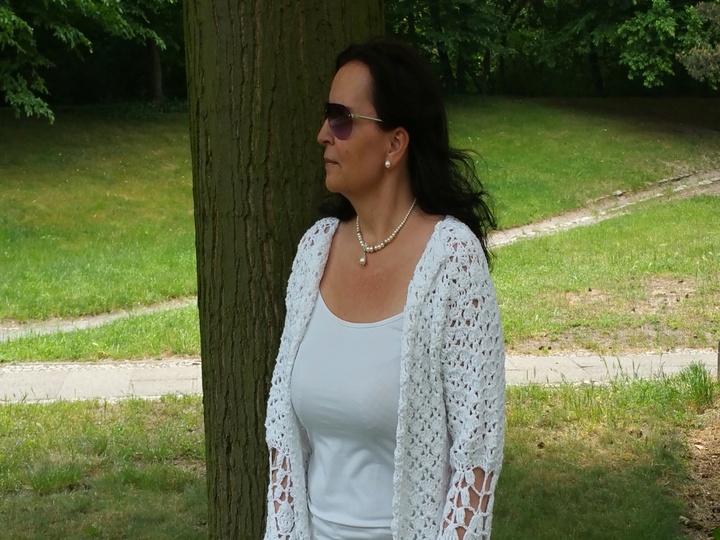 Häkelanleitung Jacke unisize White Collection No.1