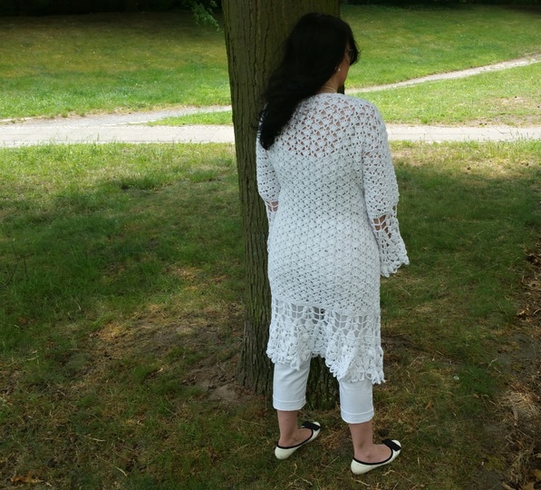 Häkelanleitung Jacke unisize White Collection No.1