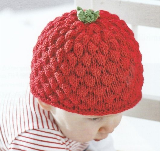 Strickanleitung Babymütze  „Süße Himbeere“, freche Mütze für Entdecker