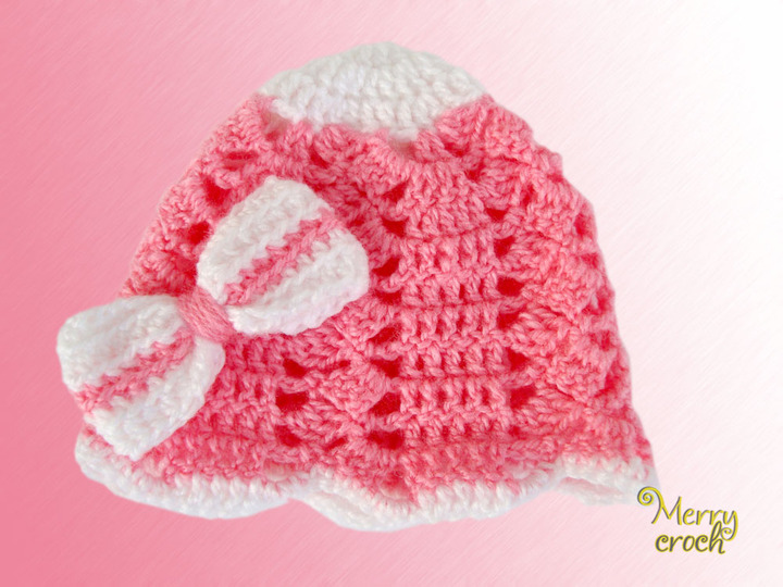 Häkelanleitung Babymütze, Neugeborenenmütze, Neugeborenes Geschenk Hut, Häkelanleitung mädchen Mütze, Kleinkindmütze, Rosa Mädchen Geschenk