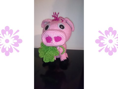Häkelanleitung Glücksschwein Piggy Pig