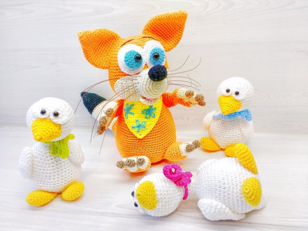 Rotfuchs und die Ganseküken - Häkelanleitung von Diana´s kleiner Häkelshop - Bild 3
