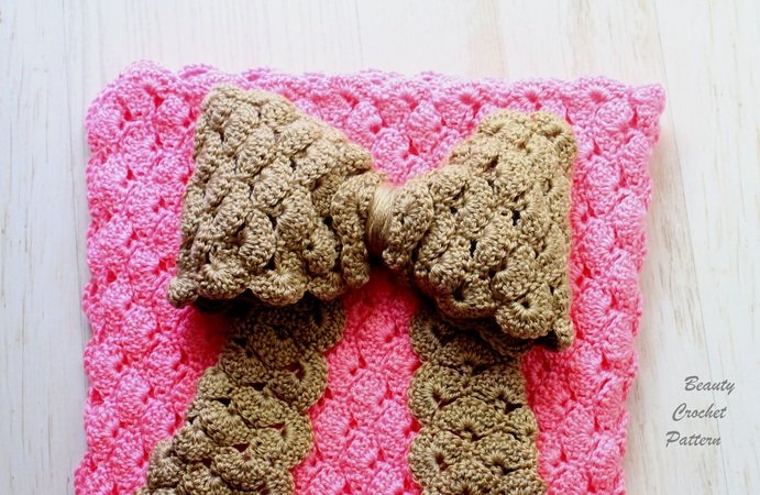 Bow Baby Blanket 
