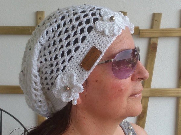 Häkelanleitung für Long Beanie unisize White Collection No.3 - Bild 2