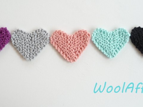 Strickanleitung  - gestricktes Herz - Applikation - Herzgirlande - A21