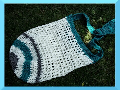 Häkelanleitung Einkaufsnetz - Tasche für den Sommer -
