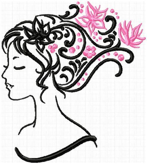 Stickdatei Mädchenträume Applikation Rahmen 13x18 alle Formate